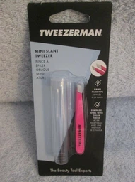 Пінцет для брів Tweezerman Mini Slant Neon Pink (7 см)