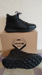 Мужские зимние ботинки кожаные Prime Shoes 908 Black Leather 96-908-39116 41 27 Черные (PS_2000000000749) фото от покупателей 17
