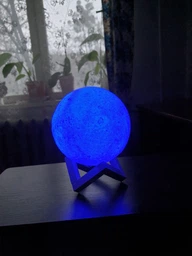Ночник 3D Луна 13 см 3 режима 3D Moon Touch USB фото от покупателей 7