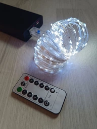 Светодиодная гирлянда "Роса" USB 20 метров с пультом дистанционного управления Разноцветная