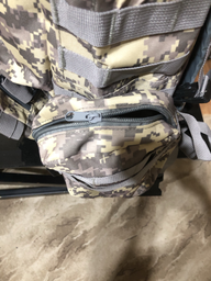 Рюкзак Тактичний армійський EM55G на 55 літрів Екрю Піксель з підсумками та кріпленням MOLLE Військовий похідний GS-4442