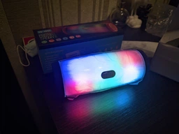 Бездротова Bluetooth колонка з RGB підсвічуванням T&G TG165C-LED зі світломузикою, USB, microSD, FM радіо, Мікрофон Blue фото від покупців 1
