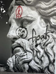Картина Холстович David Zeus 60x40 см. Картина Давид Зевс для офиса, кабинета, интерьера