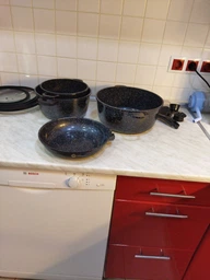 Набор кастрюль Higher Kitche НК 324 с антипригарным гранитным покрытием и сковородой 10 предметов Черный фото от покупателей 1