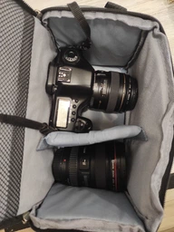 Фото сумка для Canon EOS Nikon Sony Olympus Кенон Никон Олімпус Соні універсальна протиударний колір сірий з чорним (IBF037SB) фото від покупців 1
