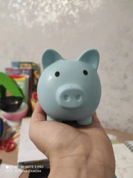 Копилка свинка бежевая (пластиковая) Piggly bank фото от покупателей 5