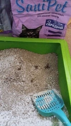 Наповнювач бентонітовий Sani Pet 5 кг середній з лавандою фото від покупців 2