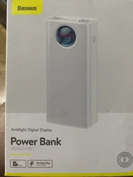 Повербанк 30000mAh 65W Baseus Amblight Digital Display Quick Charge чорний (PPLG000101)