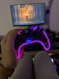 Беспроводной геймпад Canyon Brighter GPW-04 Wireless RGB 5in1 PS4/Xbox360 Crystal (CND-GPW04) фото от покупателей 3