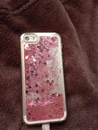 Чехол Glitter для Iphone 5 / 5s / SE Бампер Жидкий блеск синий