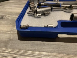 Автомобильный набор инструментов в кейсе 108 шт Piece tool set 1/4" и 1/2" Синий фото от покупателей 4