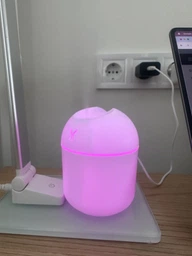 Зволожувач повітря ультразвуковий USB Colorful Humidifier білий фото от покупателей 1