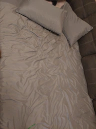 Комплект постельного белья Еней-Плюс Евро 200x220 см Luxe-0008 серый Microfiber (4820001331905) фото от покупателей 2