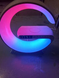 Ночник лампа Smart Light Sound Machine с беспроводной зарядкой Bluetooth колонкой G-Smart фото от покупателей 5
