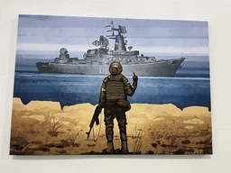 Картина на холсте Holst Art Руский воєний корабль 54.5х38 см