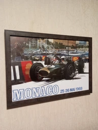 Постер CP Monaco Grand Prix 1968, Вінтаж 61х42 см (241)