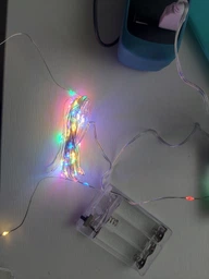 Світлодіодна новорічна LED гірлянда-нитка "КРАПЛІ РОСИ" на батарейках + USB 100LED 10 м Синій (90887083) фото від покупців 12