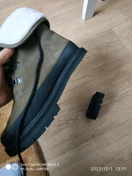 Женские зимние ботинки кожаные высокие Clarks 26167808 37 (4UK) 23.4 см Хаки (5059680641190)
