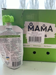 10шт, Дитяче пюре Mama knows Органічне Яблуко та Чорна смородина 90 г (4820016254572)