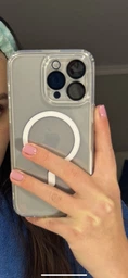 Протиударний чохол для iPhone 15 Pro Max з Magsafe IPAKY Comely Series Прозорий фото від покупців 7