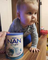 Смесь молочная сухая NAN 4 Optipro с 5 олигосахаридами и L. Reuteri для детей от 18 месяцев 800 г (8445291444225) фото от покупателей 3