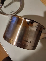 Ківш Vinzer Progresso 1,1 л 14 см з кришкою (50050) фото від покупців 4