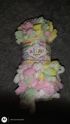 Турецкая пряжа для вязания Alize Puffy Color (пуффи колор) пряжа вяжется руками 5926