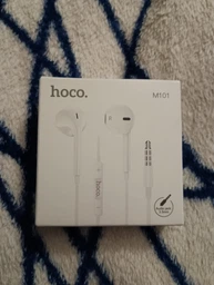 Навушники (провідні) Hoco для M101 Crystal joy wire-controlled earphones with microphone 3.5mm White