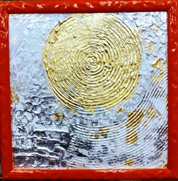 Подарунковий набір для створення картини у техніці "Рідкий акрил/Fluid art". Палітра: "Ocean Heart". 30(см) круг фото от покупателей 2