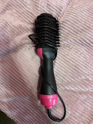 Фен-щітка для укладки волосся One Step Hair Dryer, гребінець фен випрямляч волосся | фен щітка для волосся (1008331-Black) фото від покупців 7