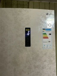 Холодильник нижн. мороз. камерою LG GW-B509SEUM, 203х68х60см, 2 дв., холод.відд. - 277л, Мороз. від. - 107л, A++, NF, Інв., Зона свіжості, Зовнішн. диспл., Бежевій фото від покупців 2
