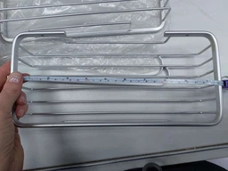 Прямая полка для ванной из алюминия Haoxin HC-11 Rectangular (2 cell) Silver фото от покупателей 2