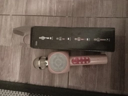 Бездротовий мікрофон з підсвічуванням WSTER WS-1816 для караоке Bluetooth Золото фото від покупців 1