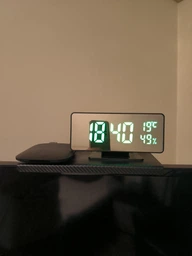 Настільний годинник дзеркальний дисплей Led Mirror Clock (VST 888Y) Зелене підсвічування фото від покупців 8