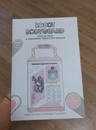 Детский электроннсый сейф-копилка с имитатором отпечатка пальцов Робот Robot Розовый (2918610813690) фото от покупателей 5