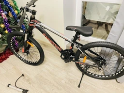 Велосипед горный подростковый 24 дюйма Toprider 611 оборудование Shimano (Черно-оранжевый)