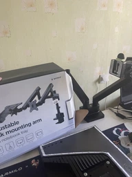 Кронштейн для двох моніторів 17-32" та ноутбука Gembird MA-DA3-02 фото від покупців 4