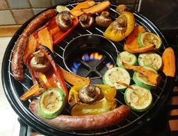 Сковорода гриль газ EDENBERG EB-3410 FRU-065 диаметр 33 см гриль для дома мяса овощей стейков барабекю чорный фото от покупателей 14