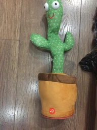 Танцующий кактус 120 песен с подсветкой Dancing Cactus Зеленый повторение голоса + упаковка (FG22) фото от покупателей 1