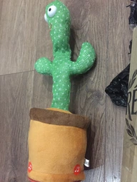 Танцующий кактус 120 песен с подсветкой Dancing Cactus Зеленый повторение голоса + упаковка (FG22) фото от покупателей 2