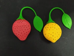 Ситечко для заварювання чаю Tea Strainer "Лимон", силіконове, жовте