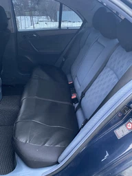 Авто чехлы из эко кожи Mitsubishi Colt (2002-2012) Pok-ter Road с бежевой вставкой фото от покупателей 1