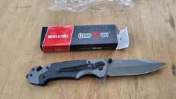 Нож Складной (полуавтоматический) Тактический со Стеклобоем и Стропорезом 440С сталь фото от покупателей 1