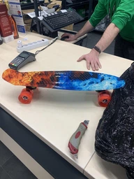 Скейт Penny Board "Fish" Fire and Ice.