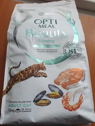 Сухой корм Optimeal Beauty Fitness Здоровый вес для взрослых кошек на основе морепродуктов 10 кг фото от покупателей 2