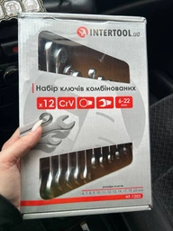 Набір рожково-накидних ключів Intertool 12 шт. (6-22 мм) (HT-1203) фото від покупців 10