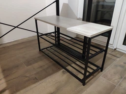Полка металлическая для обуви J3-80-LOFT (обувница лофт, полка для обуви в стиле Лофт) фото от покупателей 2