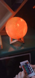 Нічник світильник галактика місяць 3D Великий 15 см Light на підставці фото від покупців 1
