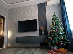Тумба ТВ "Капрі" навісна, К-506, Антрацит (180/33/35) фото від покупців 1