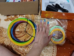 3D-ручка 3D Pen Blue с Набором Эко Пластика PLA (69 метров) 12 разных цветов и Трафаретами фото от покупателей 4
